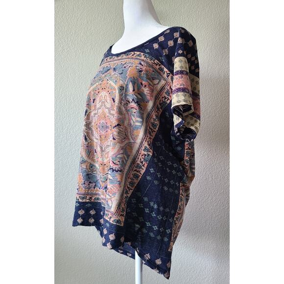 Lucky‎ Brand Women's Persian Carpet Print Tee Shirt Size 1X T-Shirt Cotton Modal - Picture 8 of 12